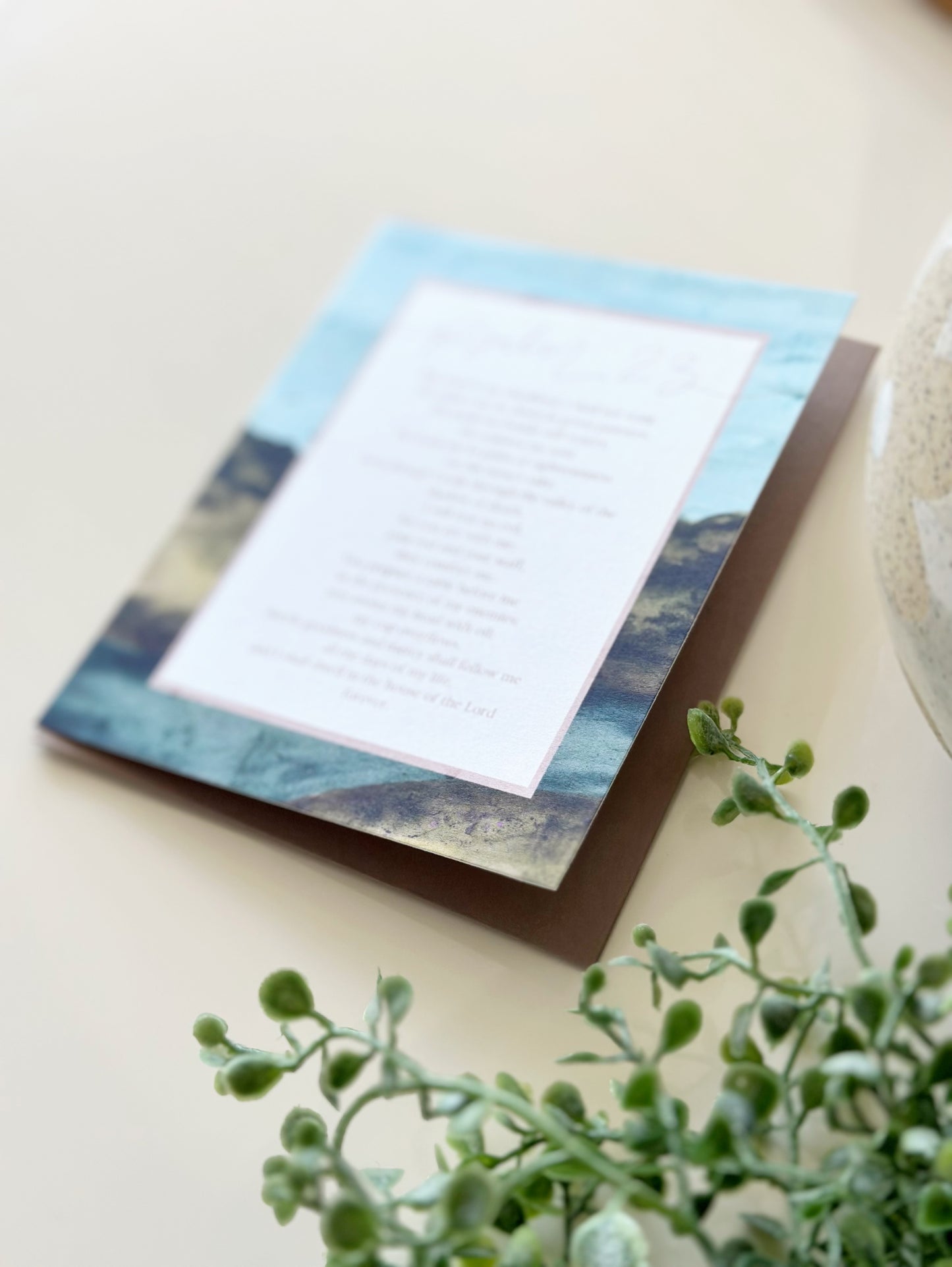 Greeting Card • psalm 23