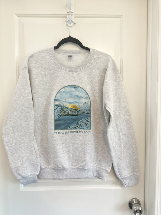 It is well with my soul | crewneck NAVY & LIGHT GREY
