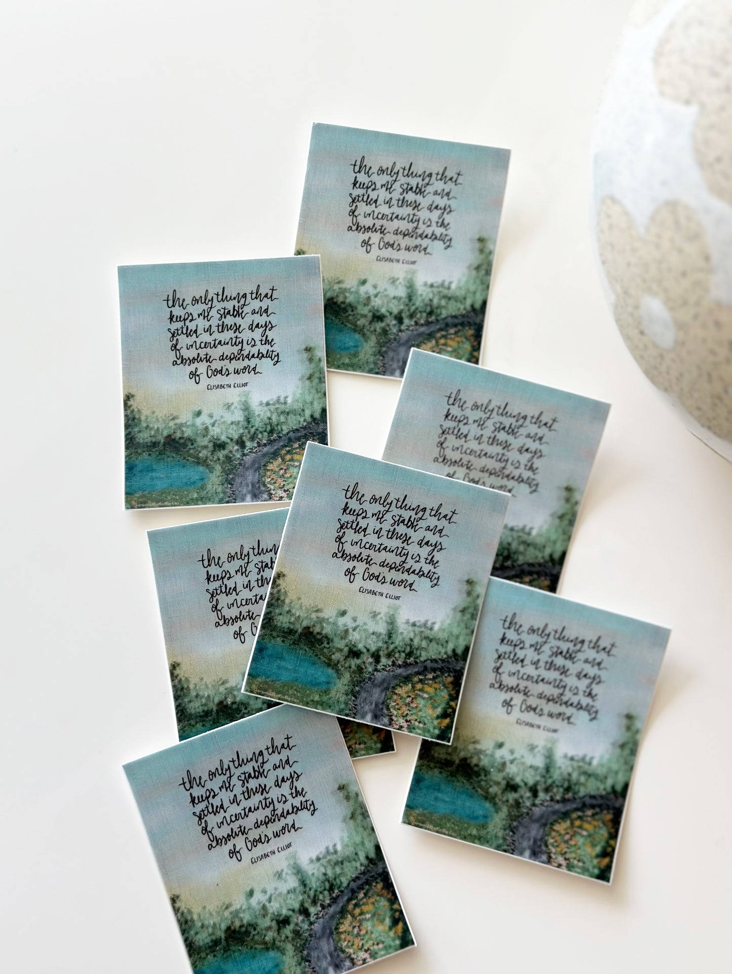 The only thing that keeps me stable.. Elisabeth Elliot | vinyl sticker