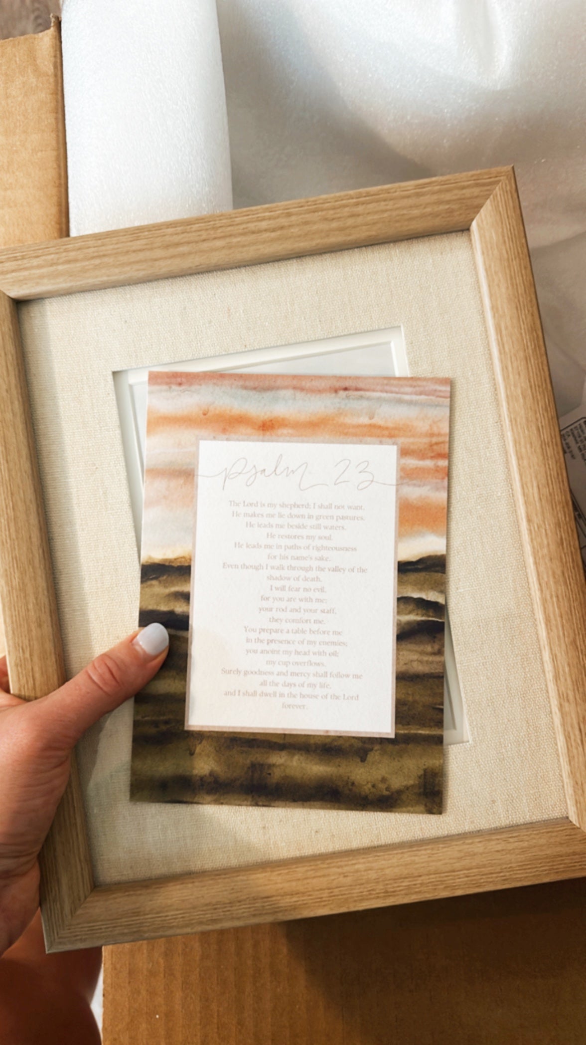 8x10 Art Print | framed | Psalm 23