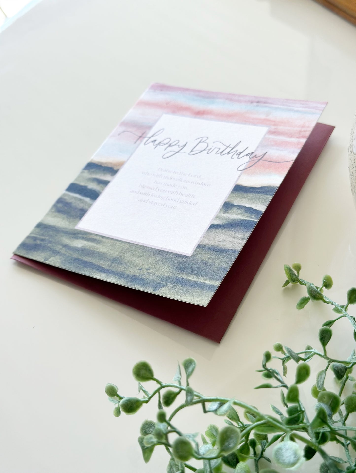Greeting Card • happy birthday Praise to the Lord who with marvellous wisdom has made you, blessed you with health and with loving hand guided and stayed you