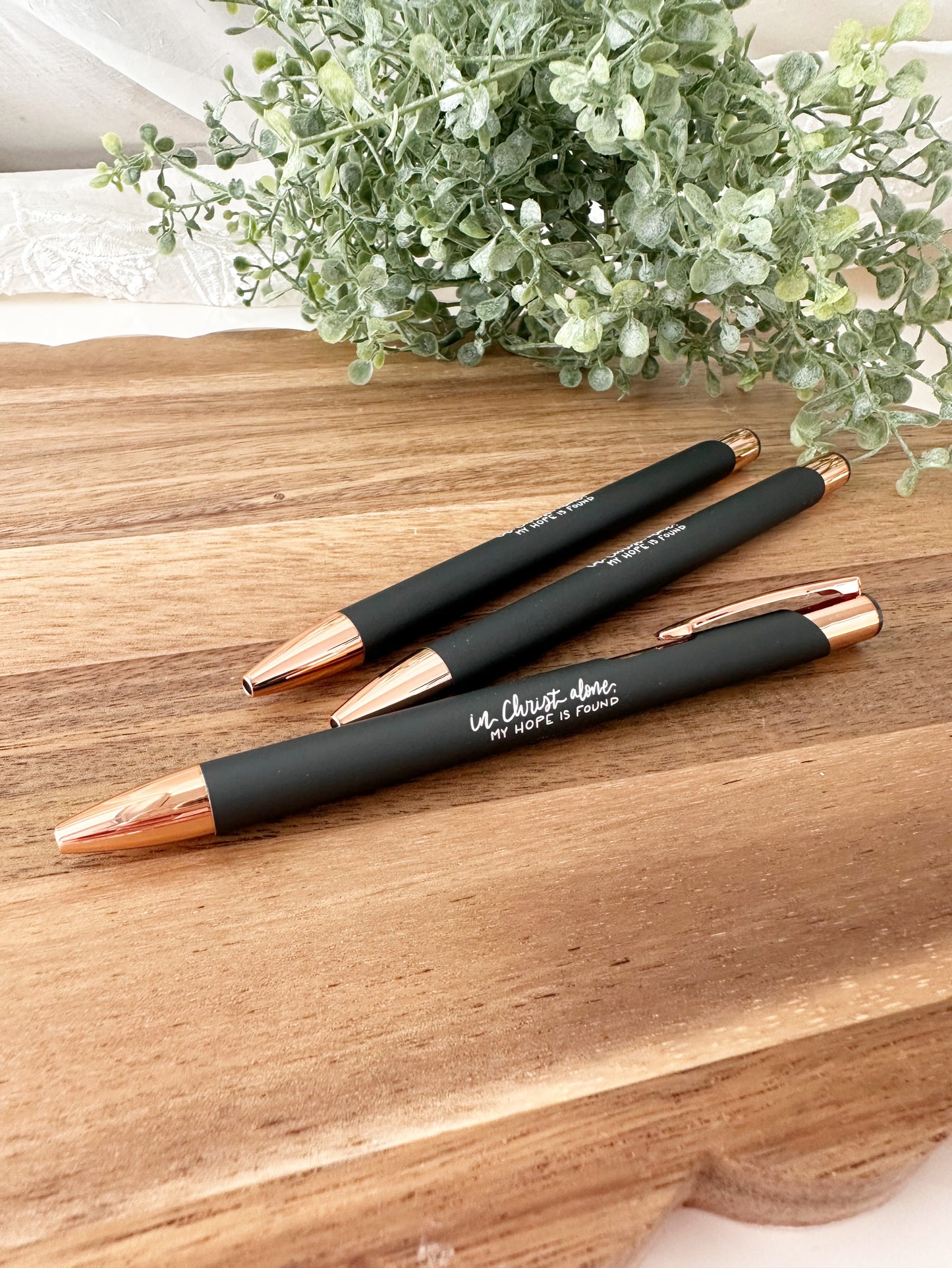 Engraved Pen “in Christ alone my hope is found”