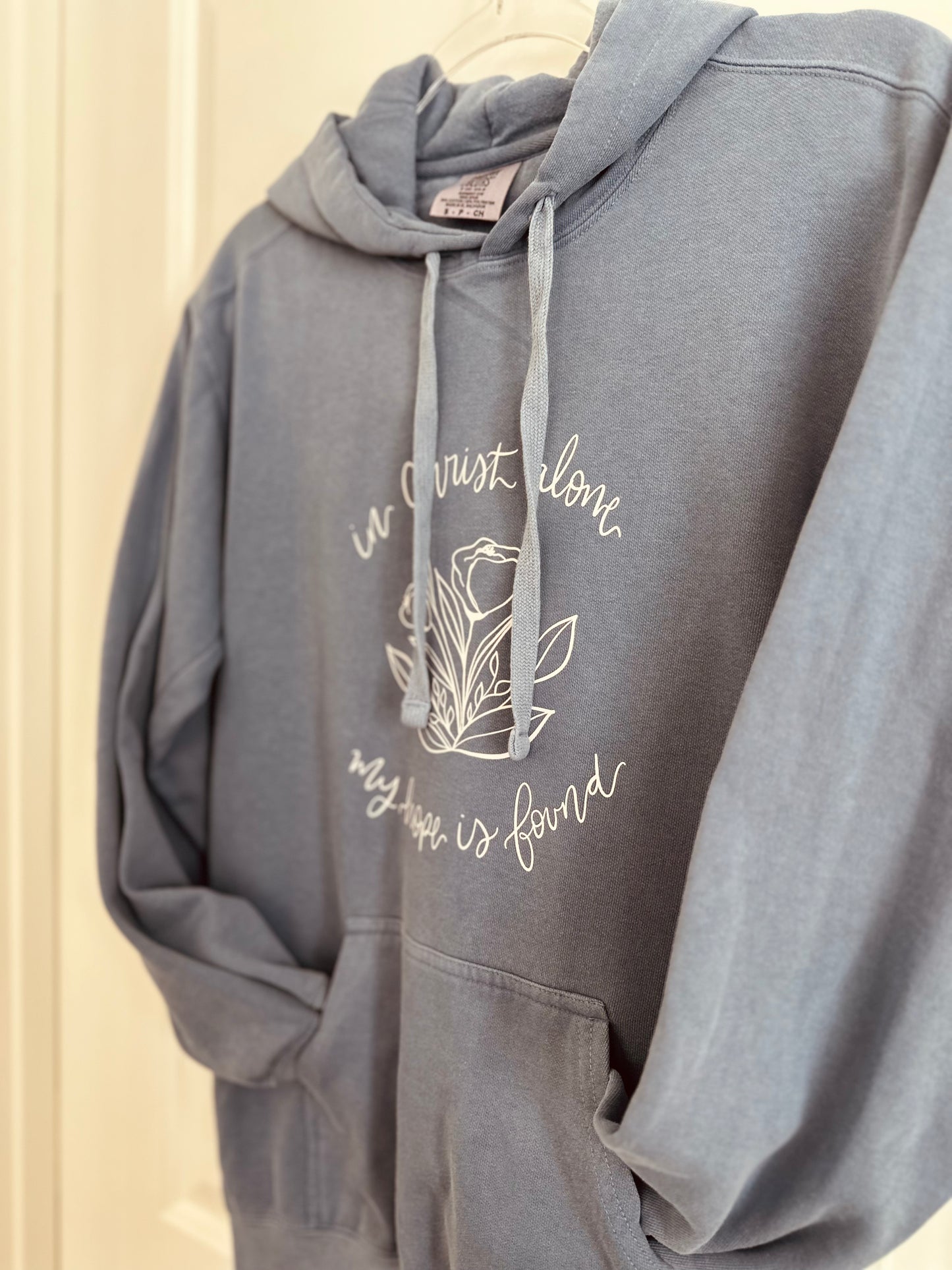 In Christ alone by hope is found | Comfort Colors Hoodie