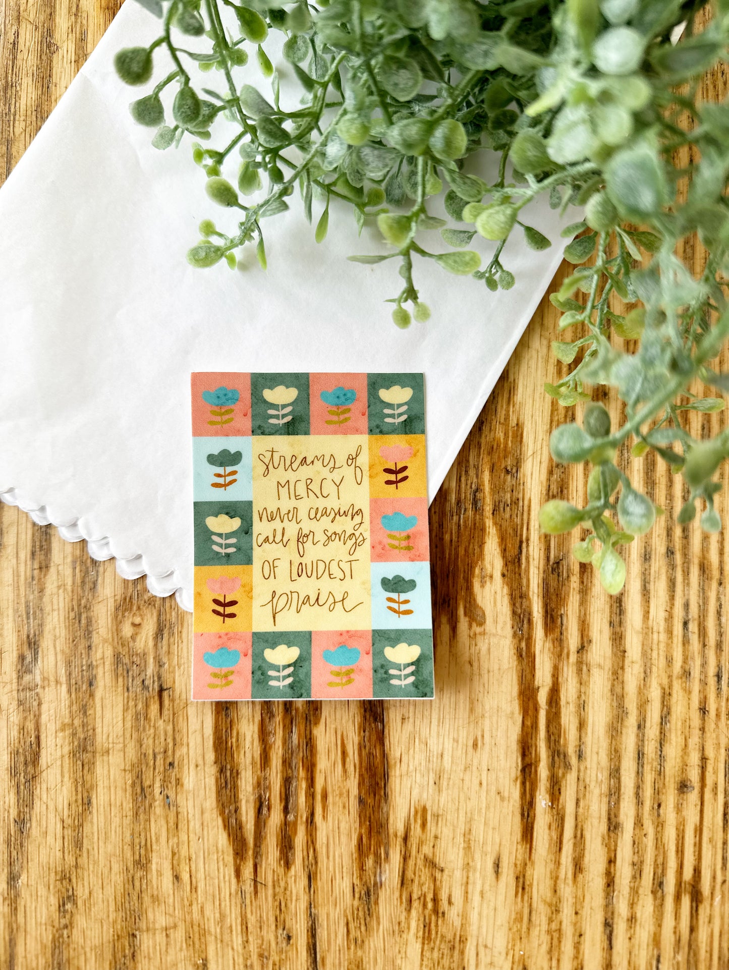 Streams of mercy never ceasing, call for songs of loudest praise| vinyl sticker