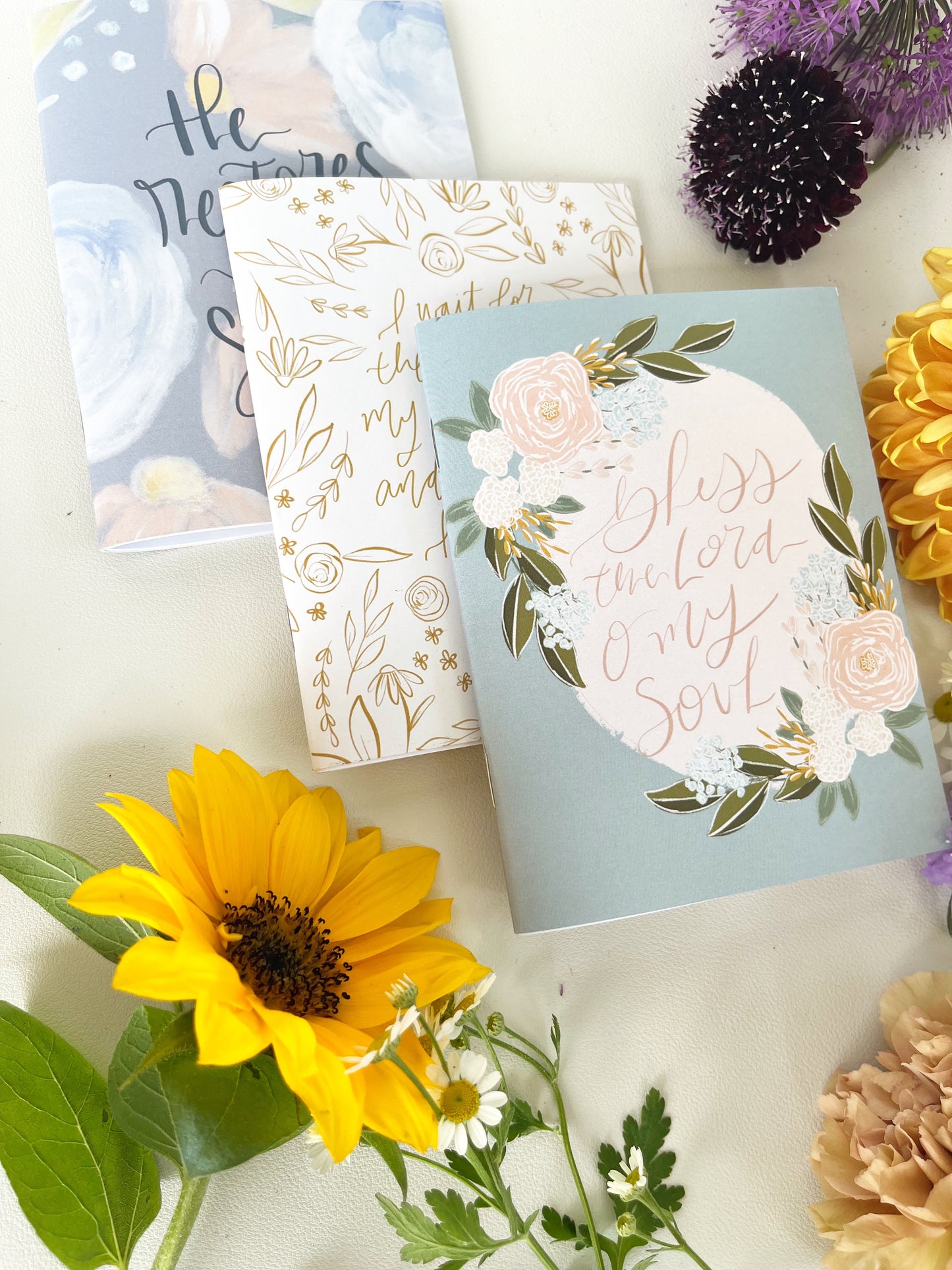 Journal | Mini | He restores my soul | Saddle Stitch Bound | Mini Notebook | Lined