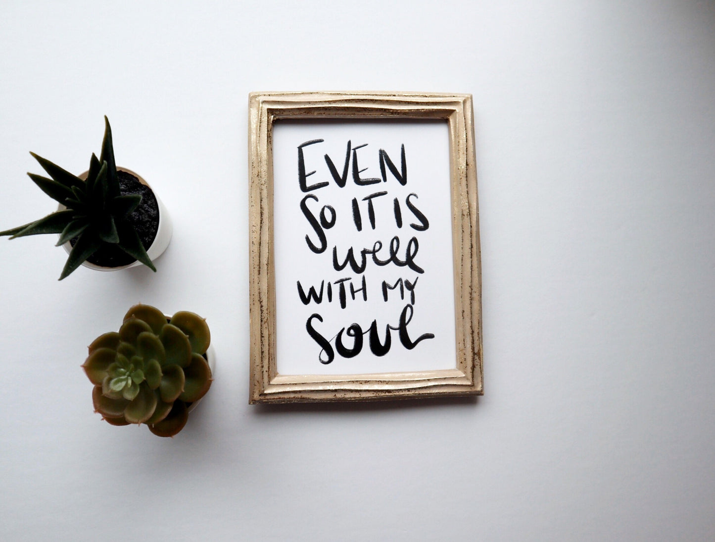 5x7, 8x10, 11x14 | Calligraphy Print | 'Even So It Is Well' | Christian Print | Hymn Art | Physical Print