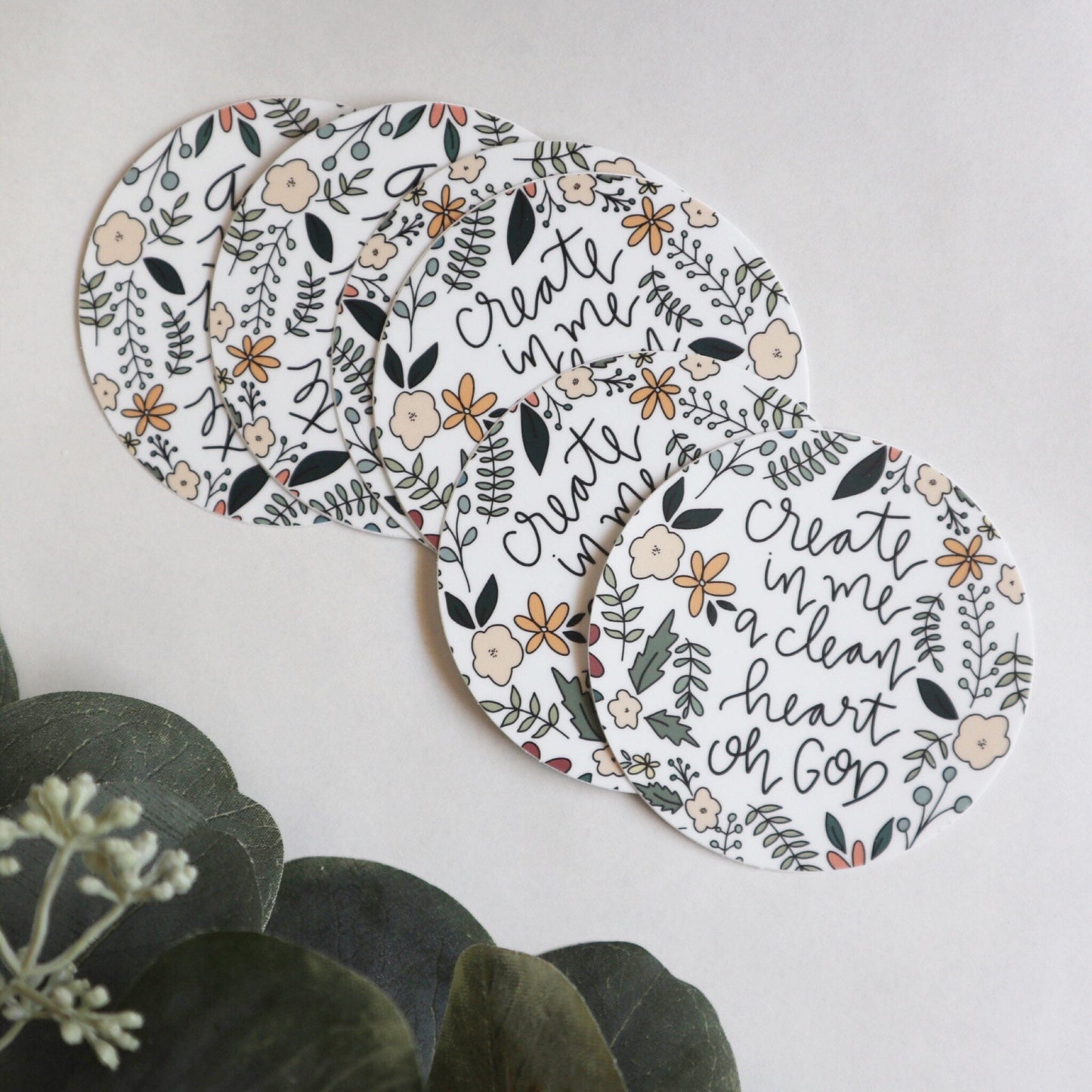 Vinyl Sticker | Create in me a clean heart, Oh God