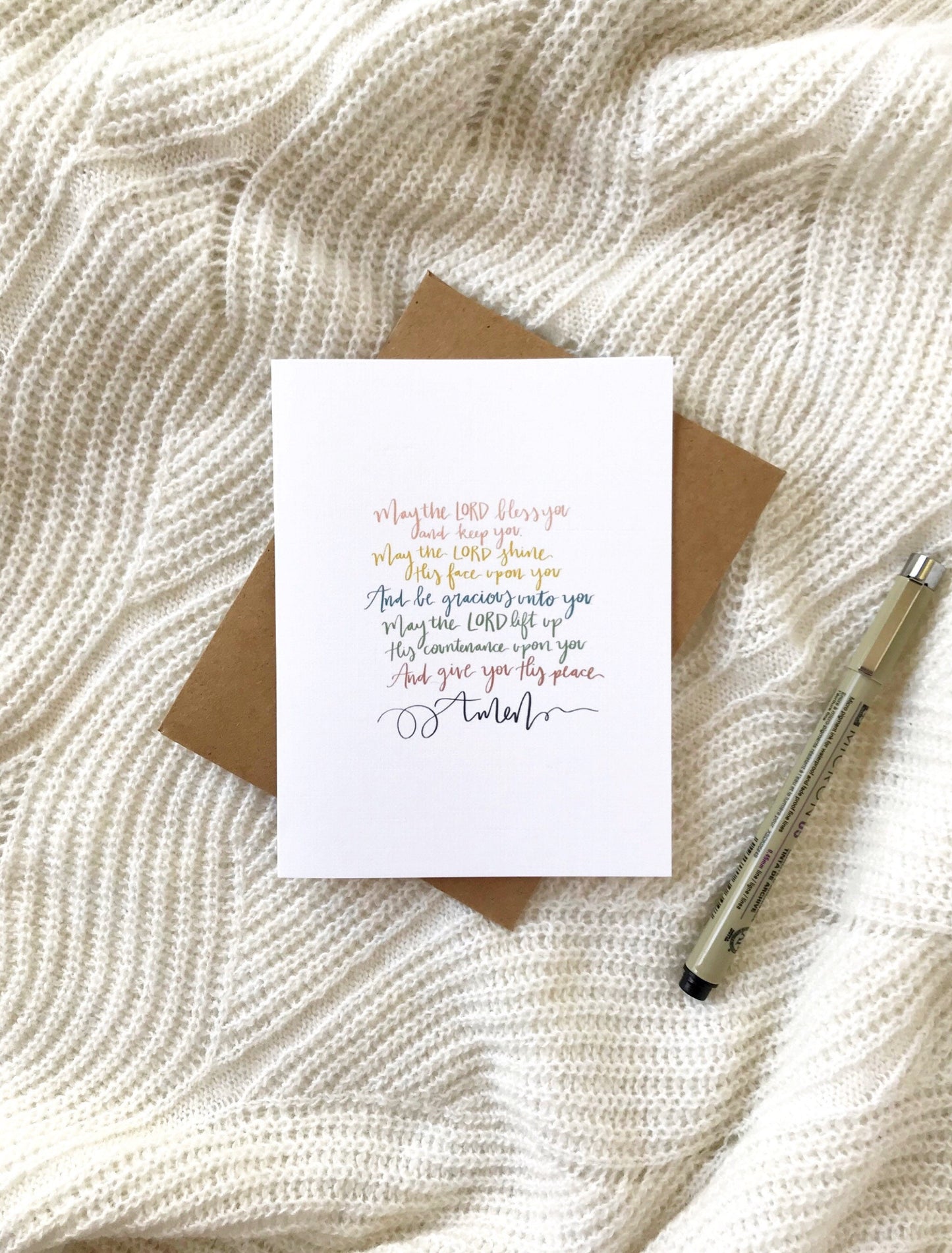 Cards and envelope | blank inside | birthday, thinking of you, congratulations