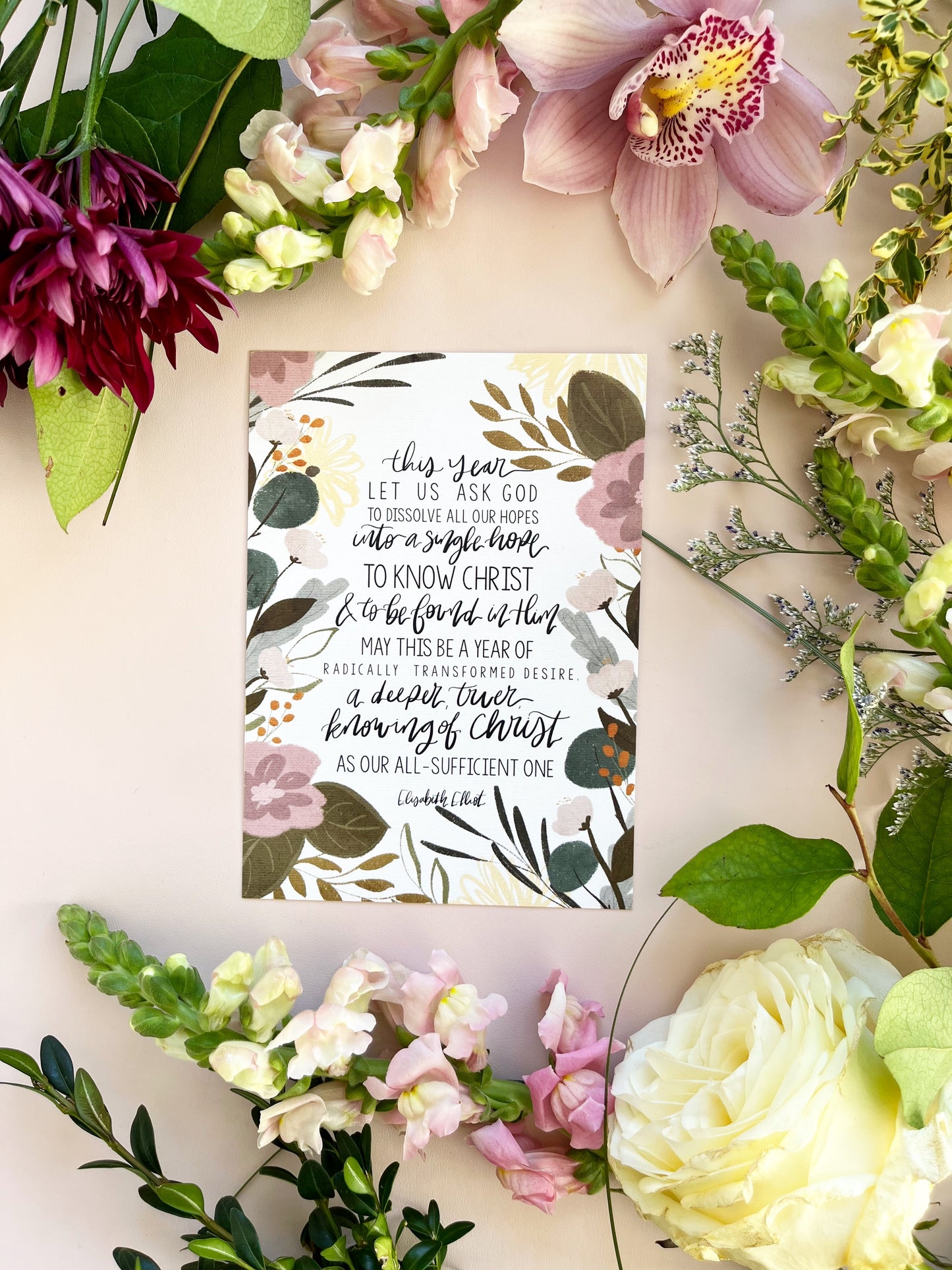 5x7 Print | this year let us ask God… Elisabeth Elliot | Postcard | encouragement | bible verse | Mother’s Day gift | christian art