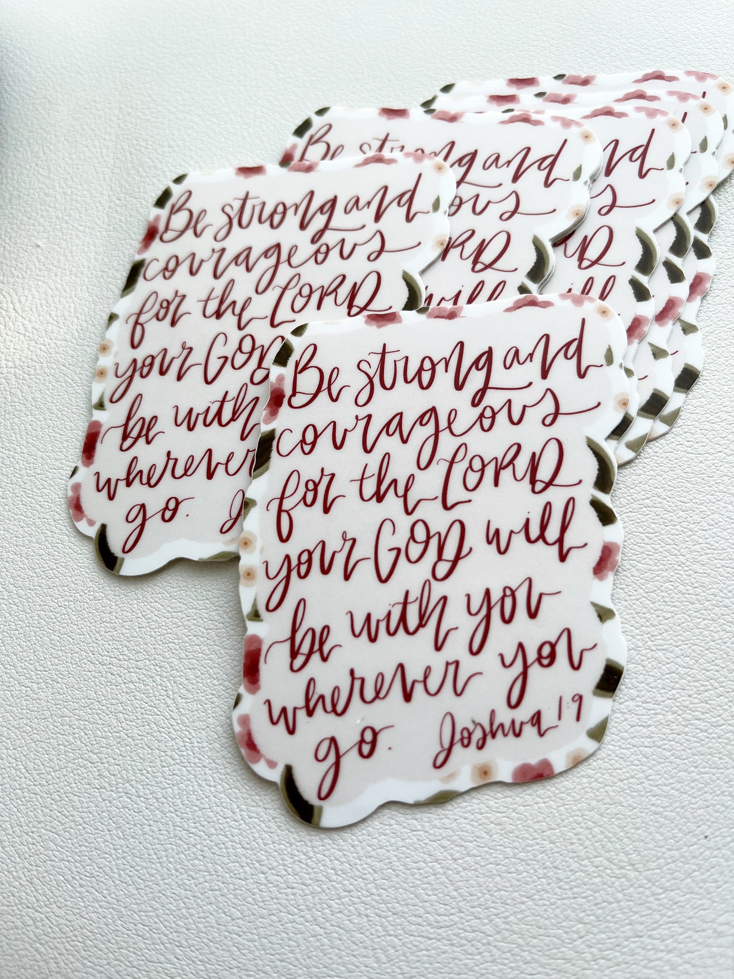 Be strong and courageous Vinyl Sticker | christian sticker | Laptop Sticker