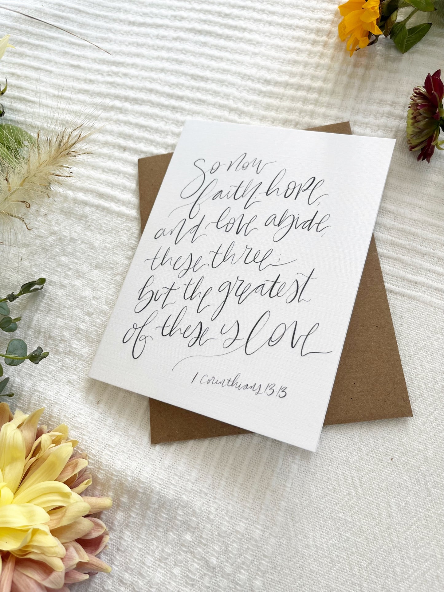 Cards and envelope | 1 Corinthians 13:13