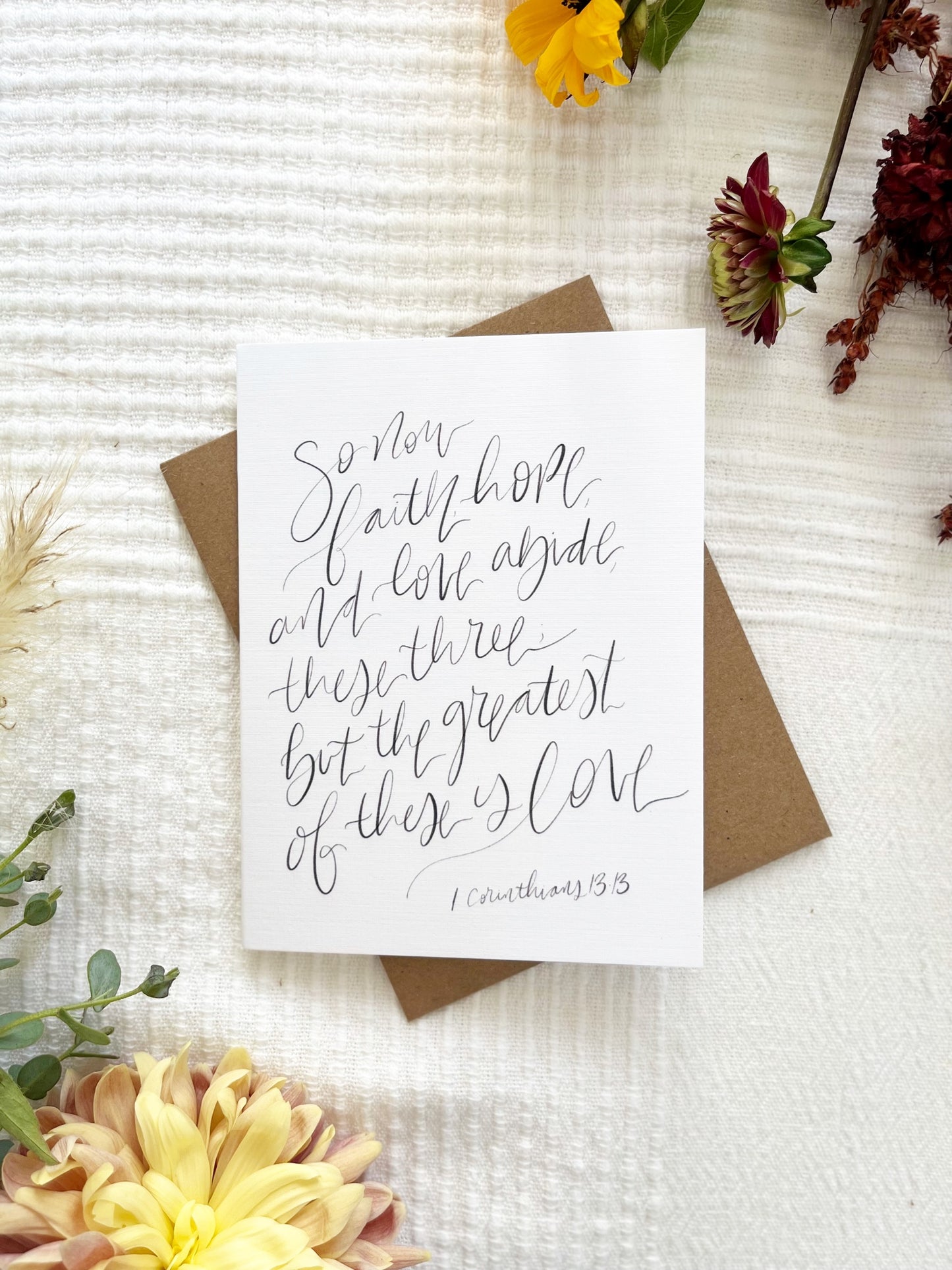 Cards and envelope | 1 Corinthians 13:13