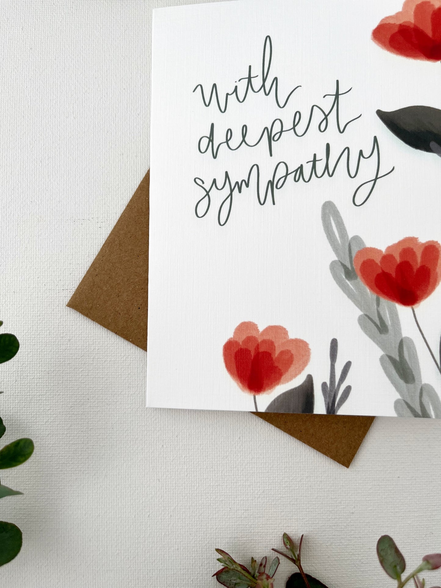 Cards and envelope | Floral | with deepest sympathy
