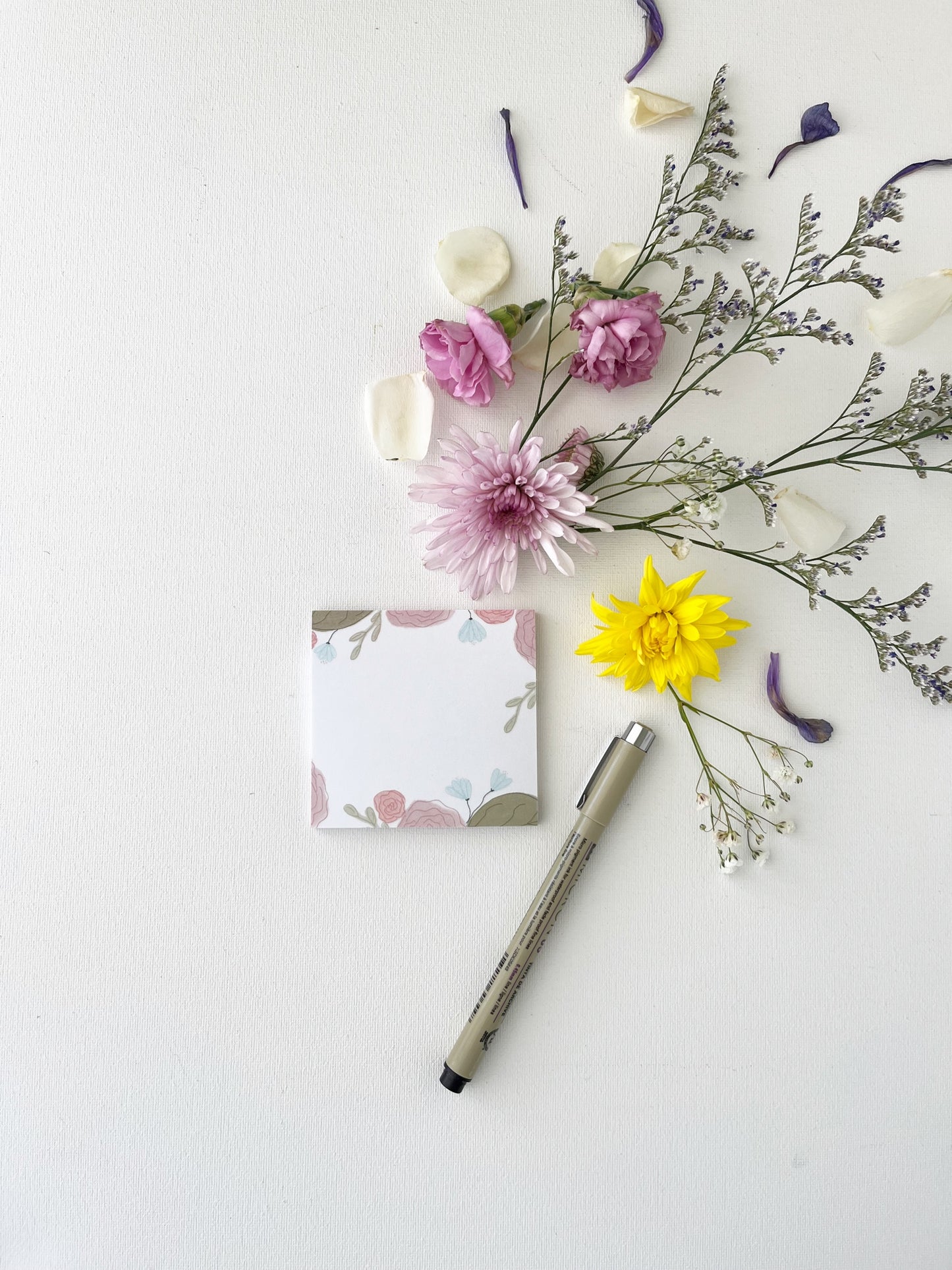 Post It Notes | Floral | 3 x 3 | To do, grocery list, reminder, just because, gift, Mother's Day