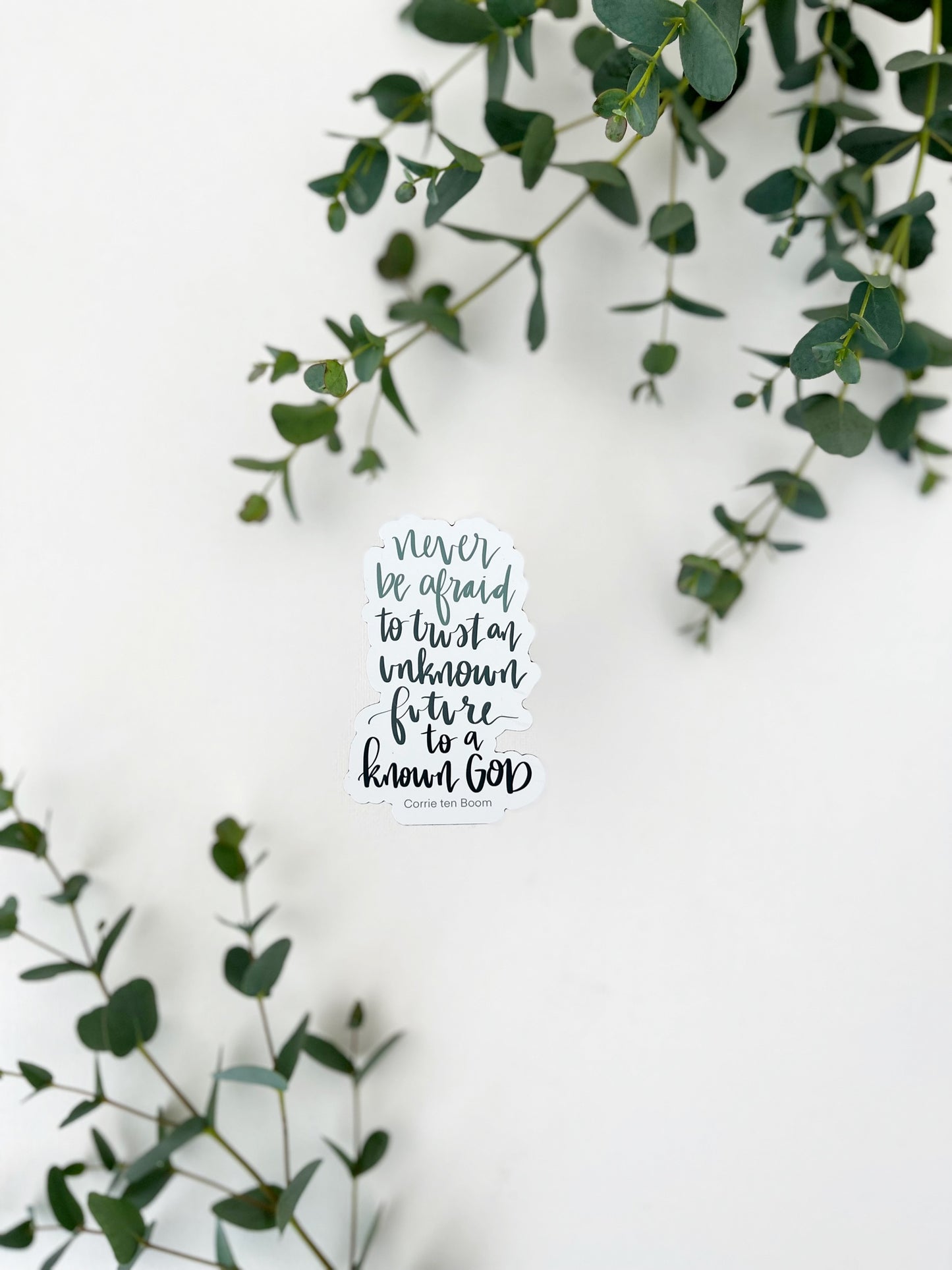 Magnet | Never be afraid to trust an unknown future to a known God.. Corrie TenBoom