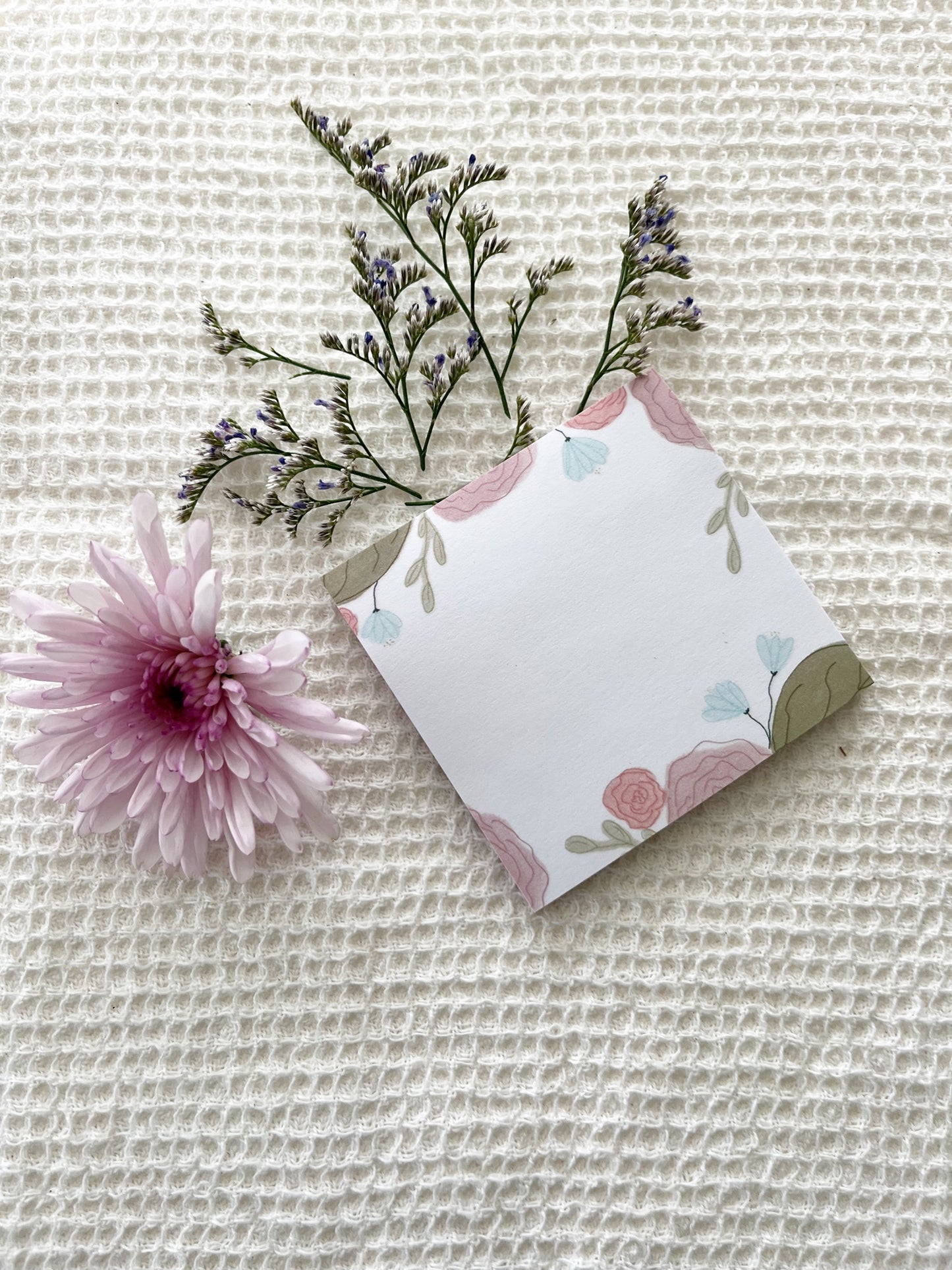Post It Notes | Floral | 3 x 3 | To do, grocery list, reminder, just because, gift, Mother's Day