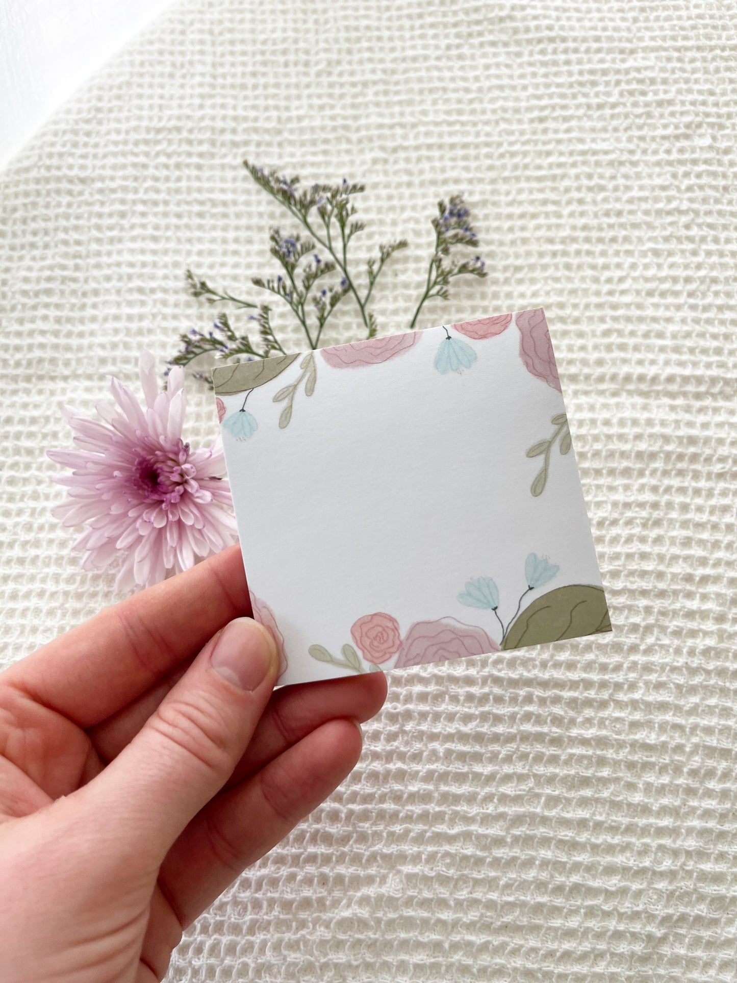 Post It Notes | Floral | 3 x 3 | To do, grocery list, reminder, just because, gift, Mother's Day