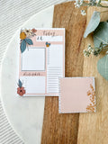 Post It Notes | Floral | 3 x 3 | To do, grocery list, reminder, just because, gift, Mother's Day