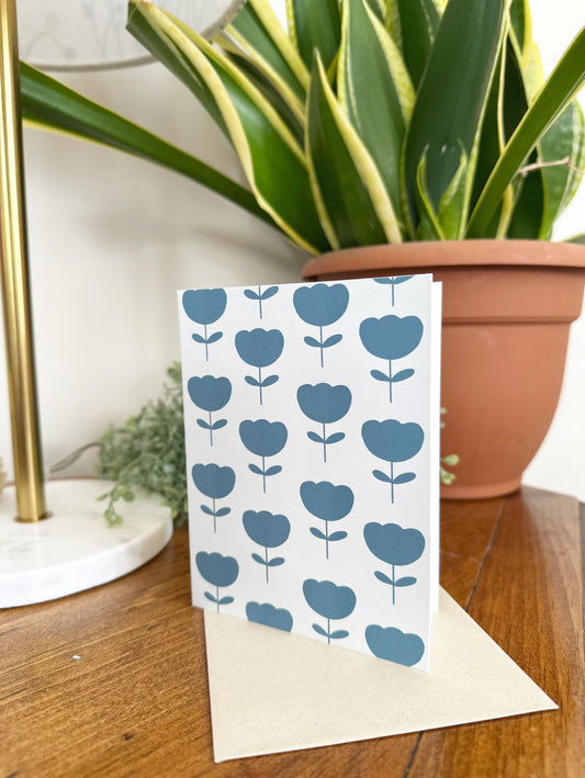 Greeting Card • Blue Fleur