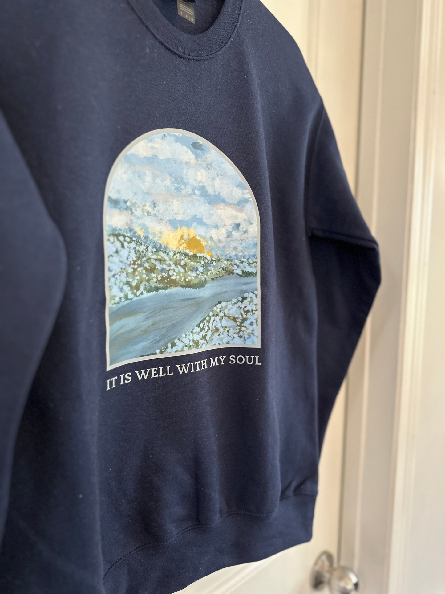 It is well with my soul | crewneck NAVY & LIGHT GREY