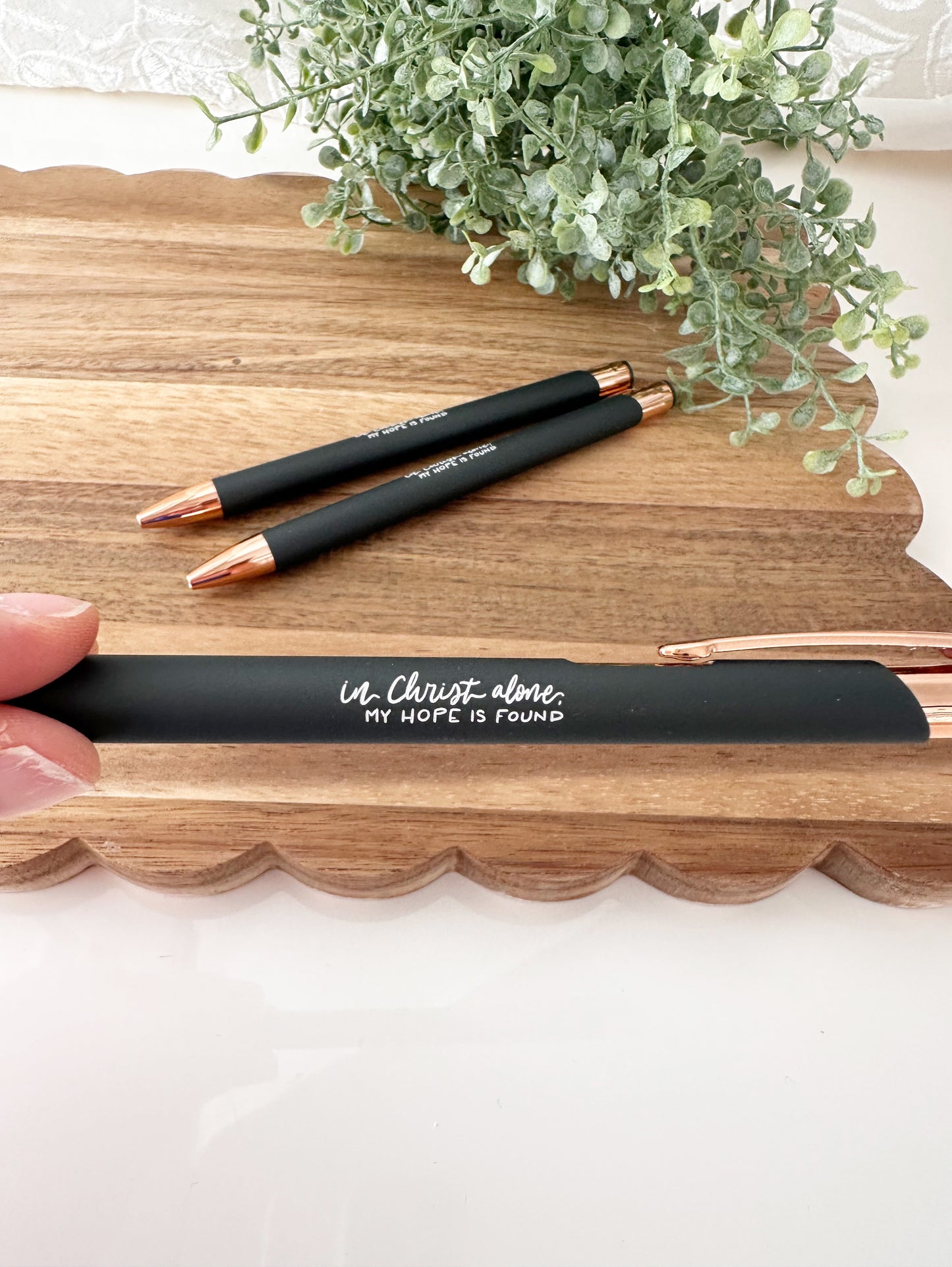 Engraved Pen “in Christ alone my hope is found”