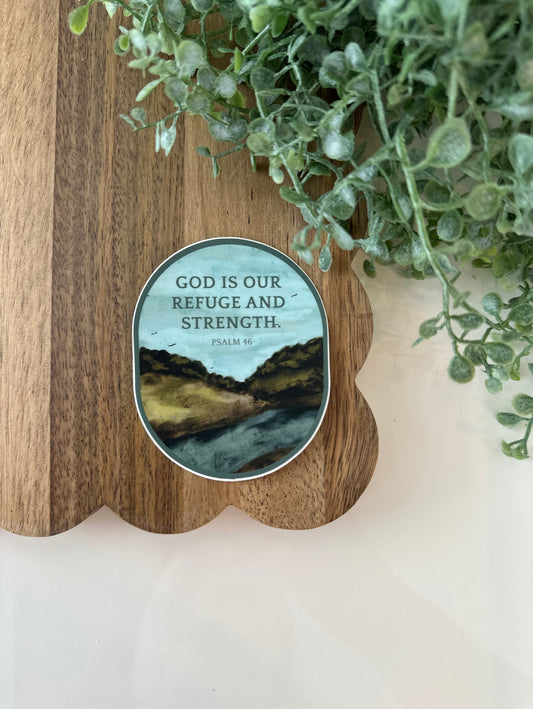 God is our refuge and strength | vinyl sticker, Magnet