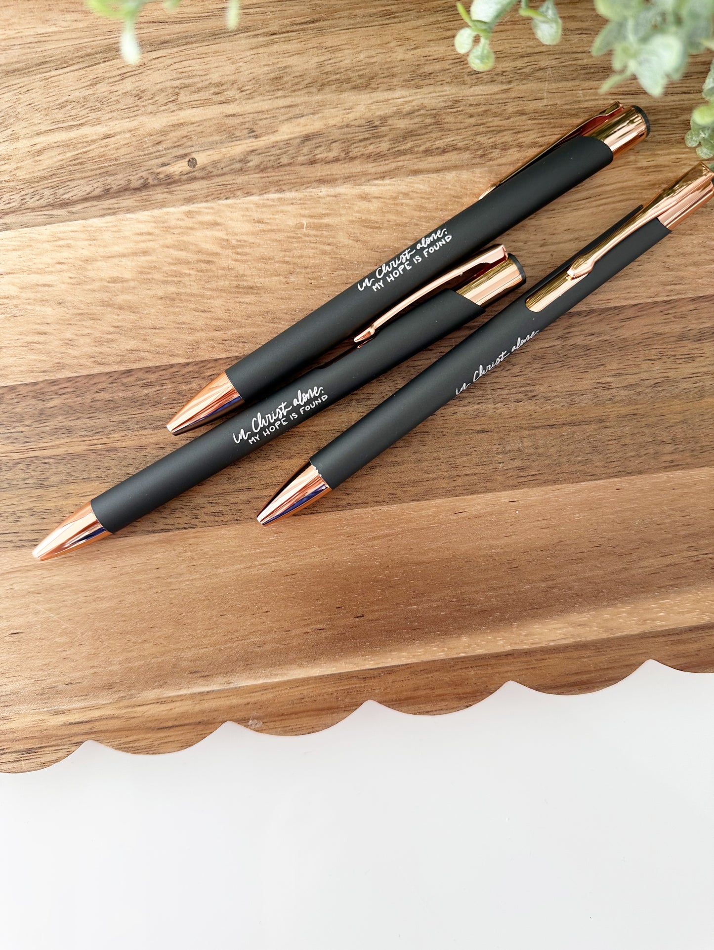 Engraved Pen “in Christ alone my hope is found”