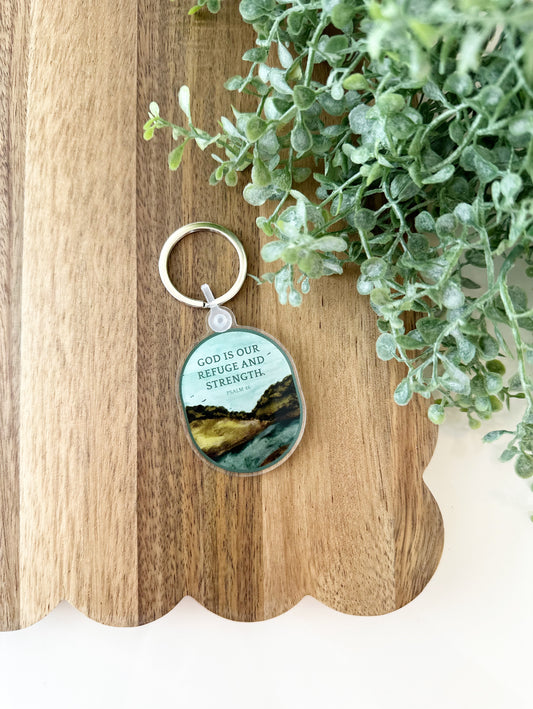 Keychain | God is our refuge and strength