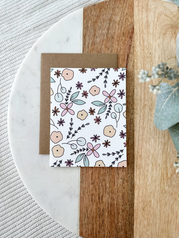 Cards and envelope | Ditzy Flower