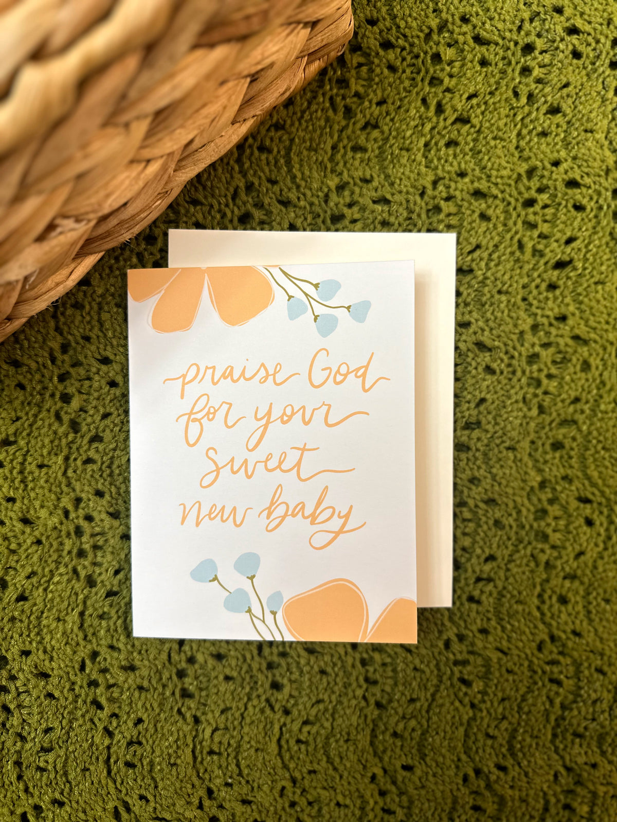Greeting Card • praise God for your sweet new baby