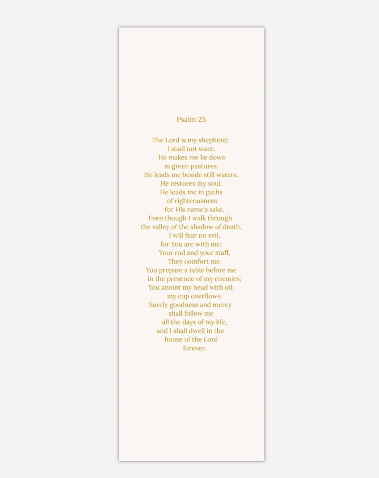 Bookmark "He Restores my soul” Psalm 23