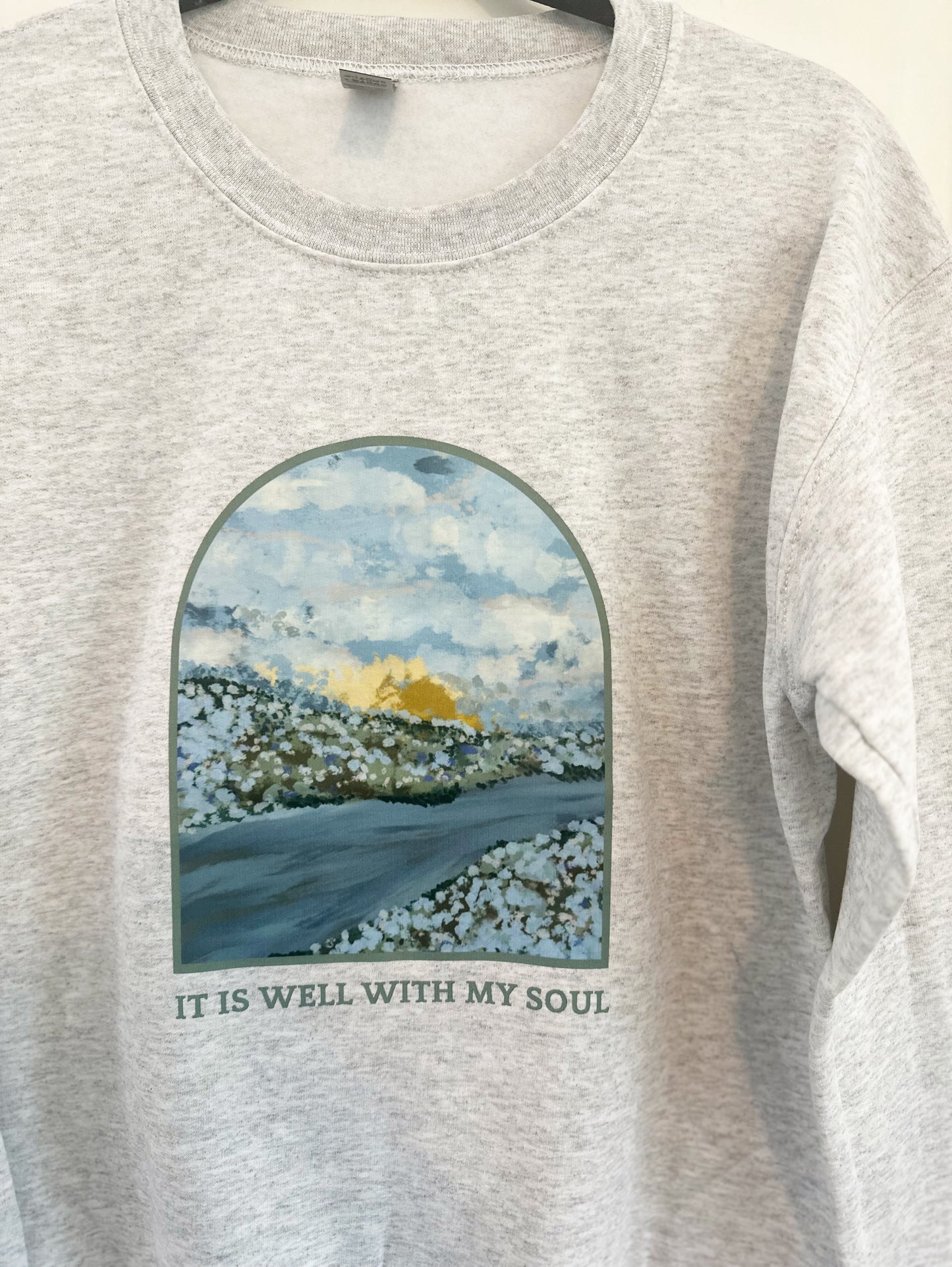 It is well with my soul | crewneck NAVY & LIGHT GREY