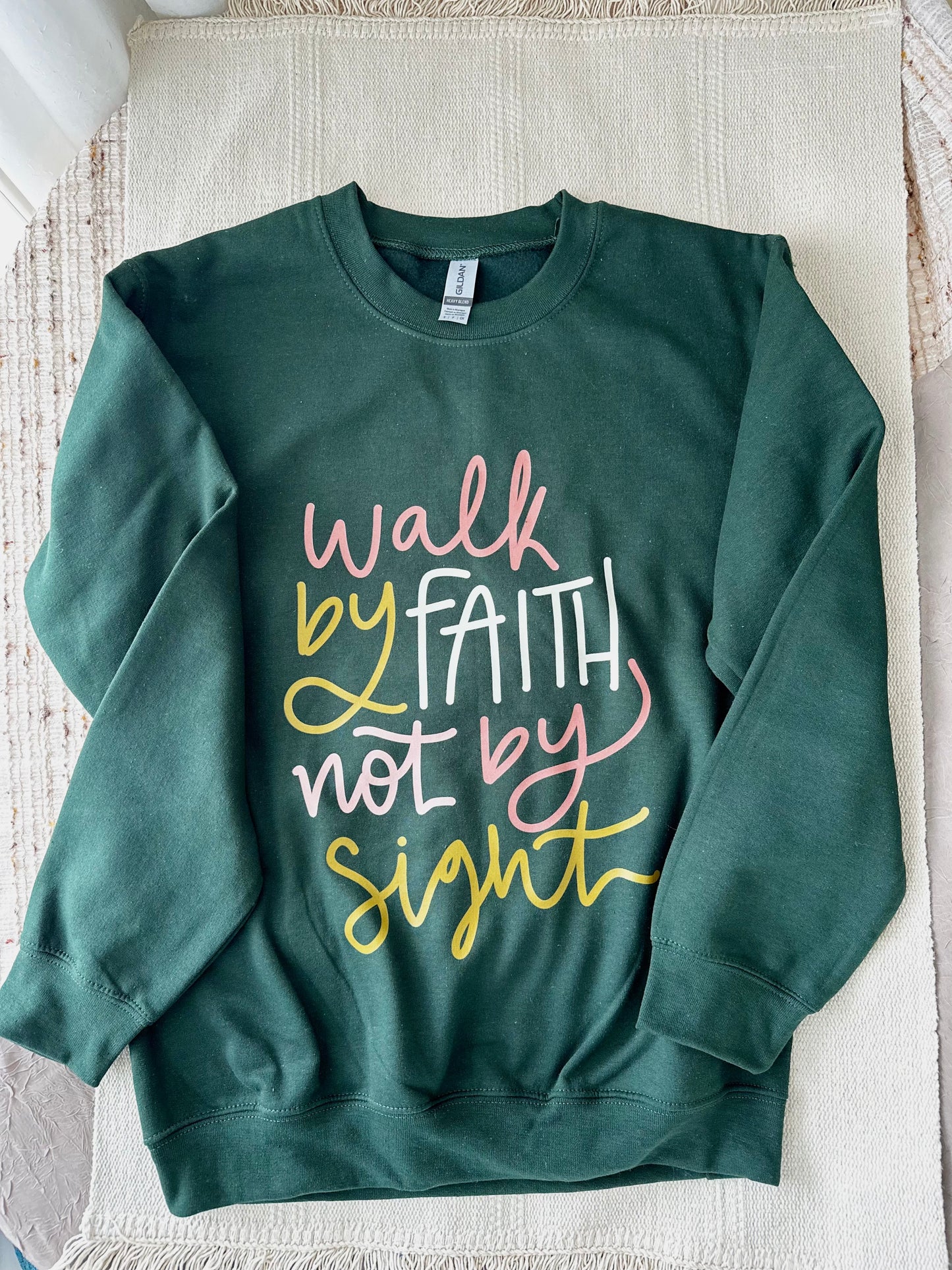 Crewneck sweatshirt | Walk by faith not by sight