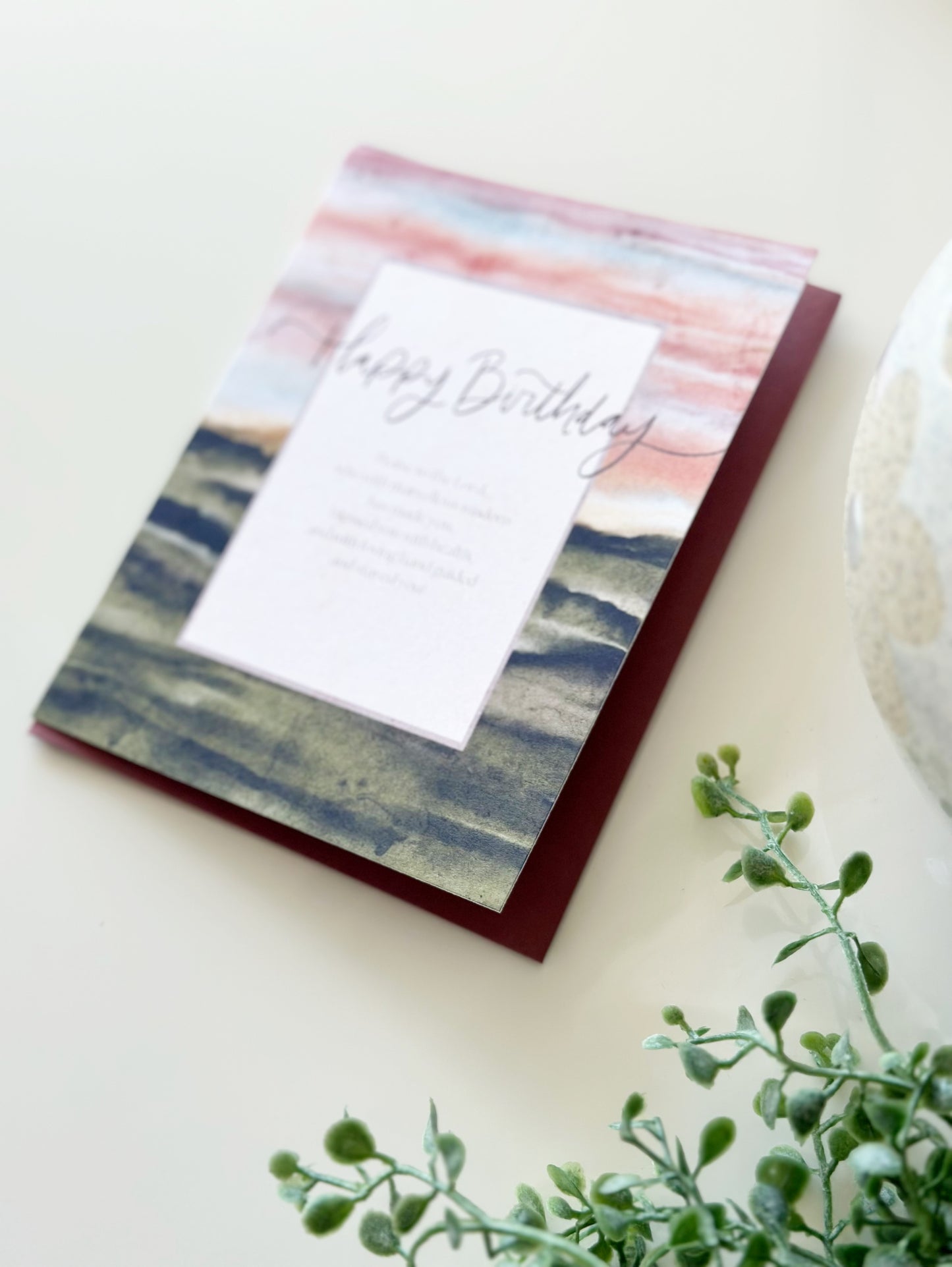 Greeting Card • happy birthday Praise to the Lord who with marvellous wisdom has made you, blessed you with health and with loving hand guided and stayed you