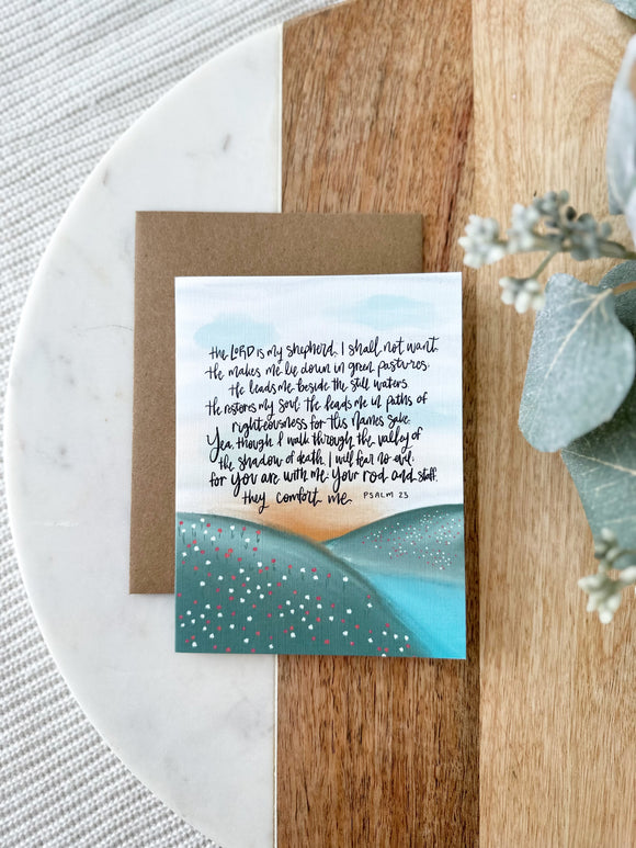 Cards and envelope | Psalm 23