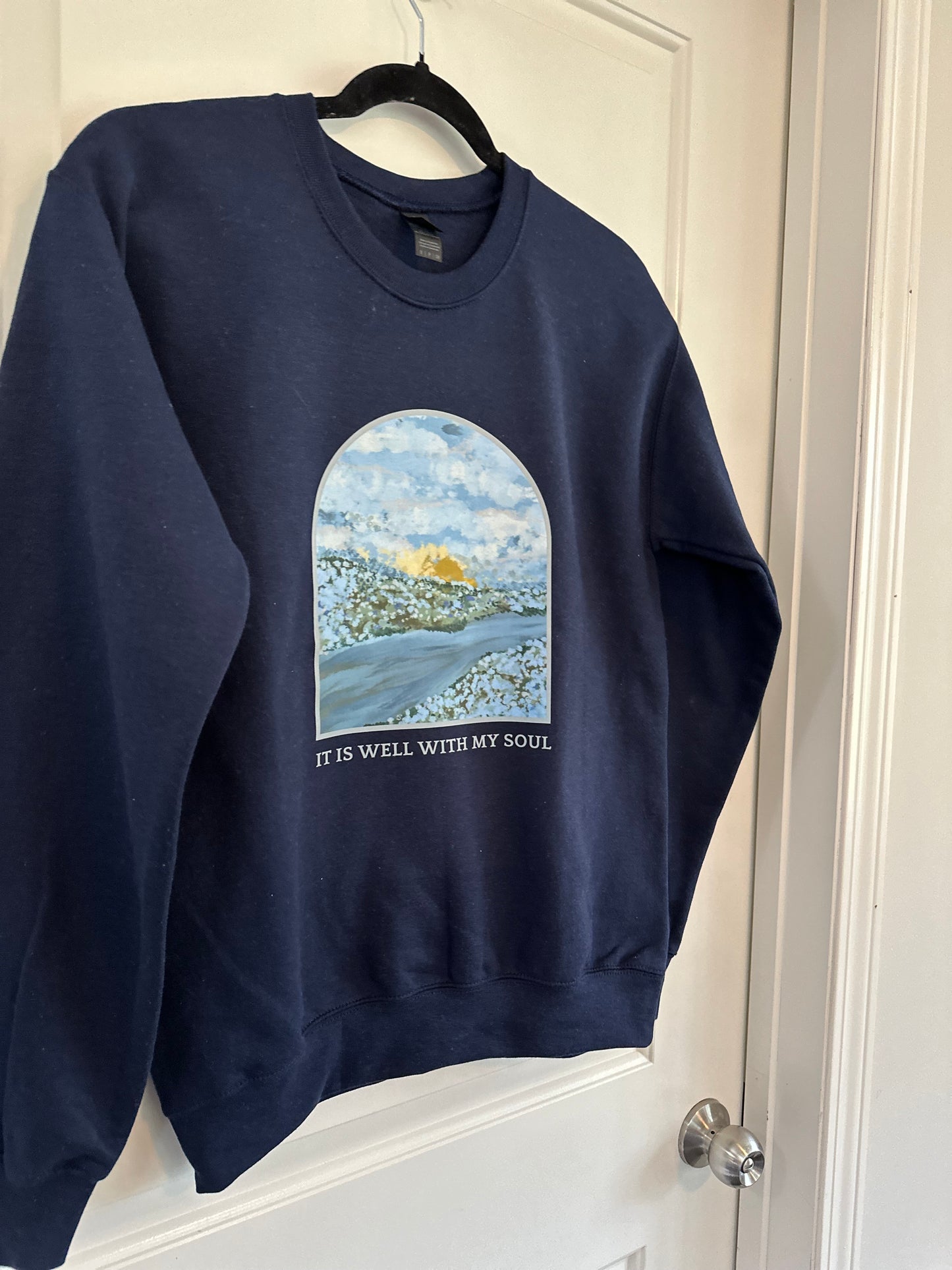 It is well with my soul | crewneck NAVY & LIGHT GREY