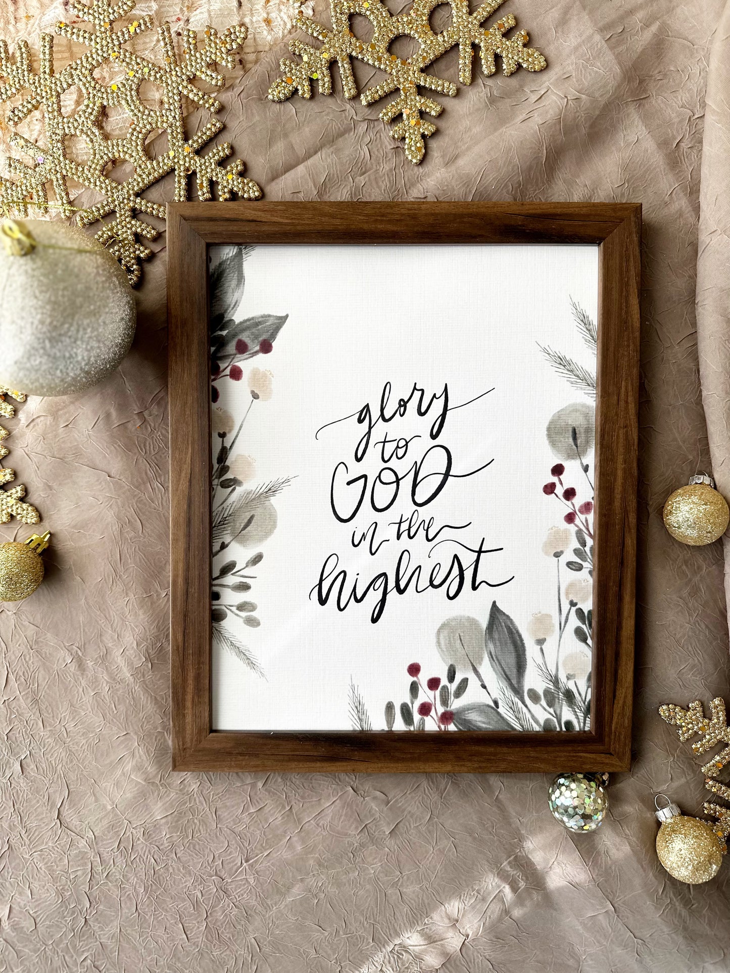 8x10, 11x14 Art Print | framed optional | Glory to God in the highest