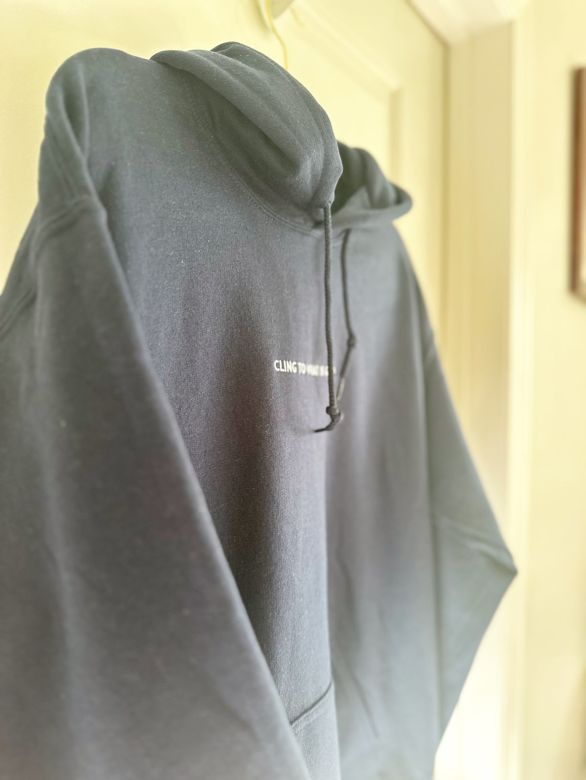 Embroidered Cling to what is good  | hoodie