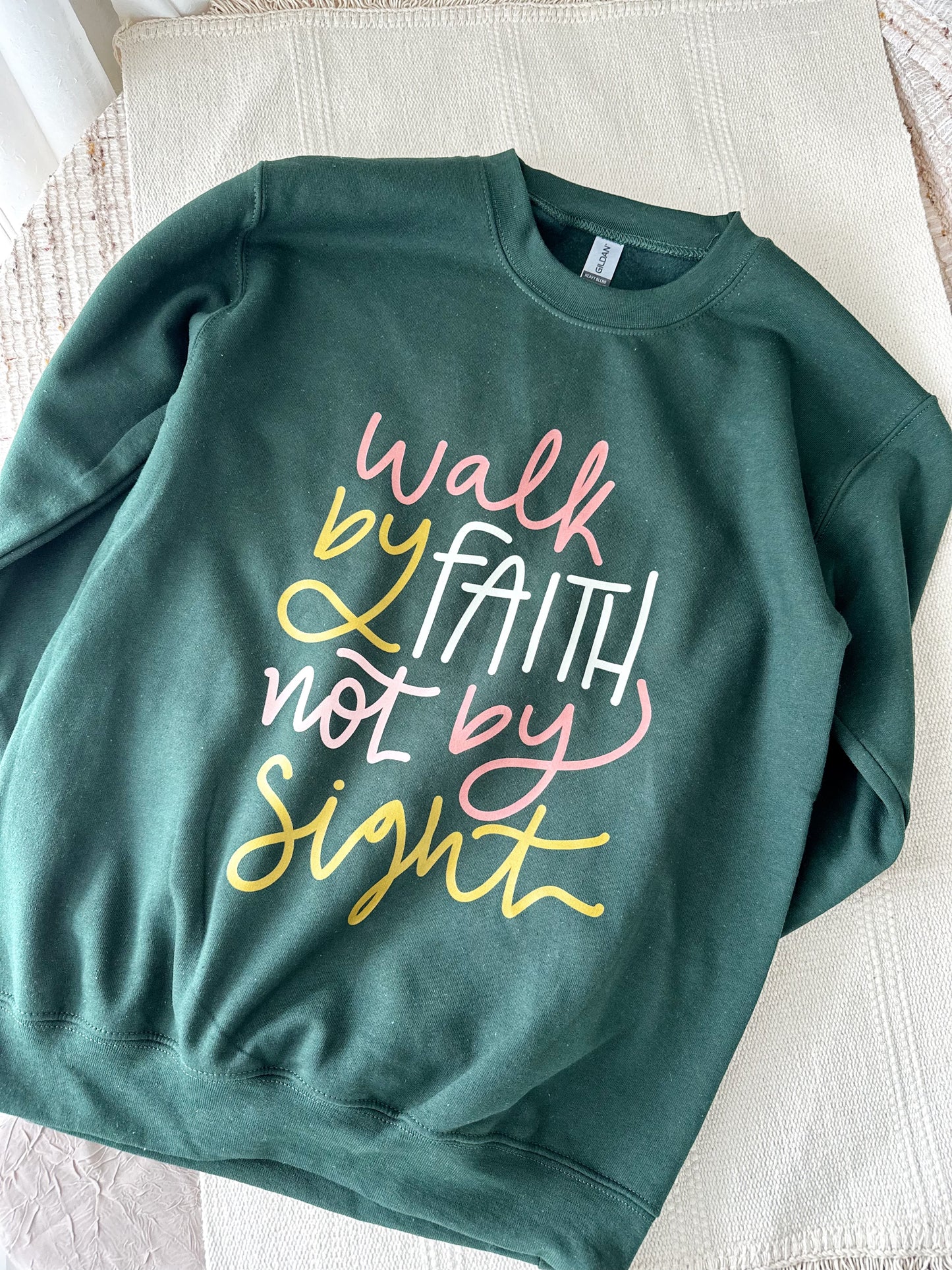 Crewneck sweatshirt | Walk by faith not by sight