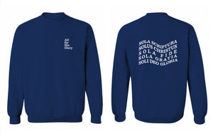 Crewneck sweatshirt | 5 solas , for the glory of God