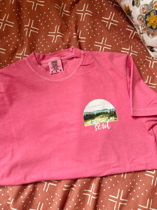He restores my soul | Comfort Colors TShirt