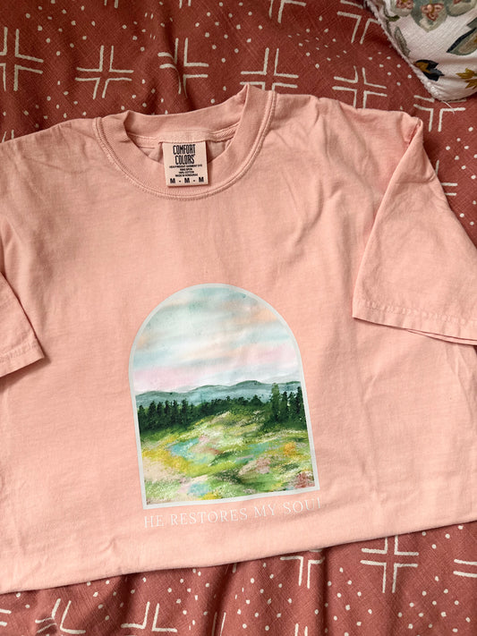 He restores my soul | Comfort Colors Tshirt