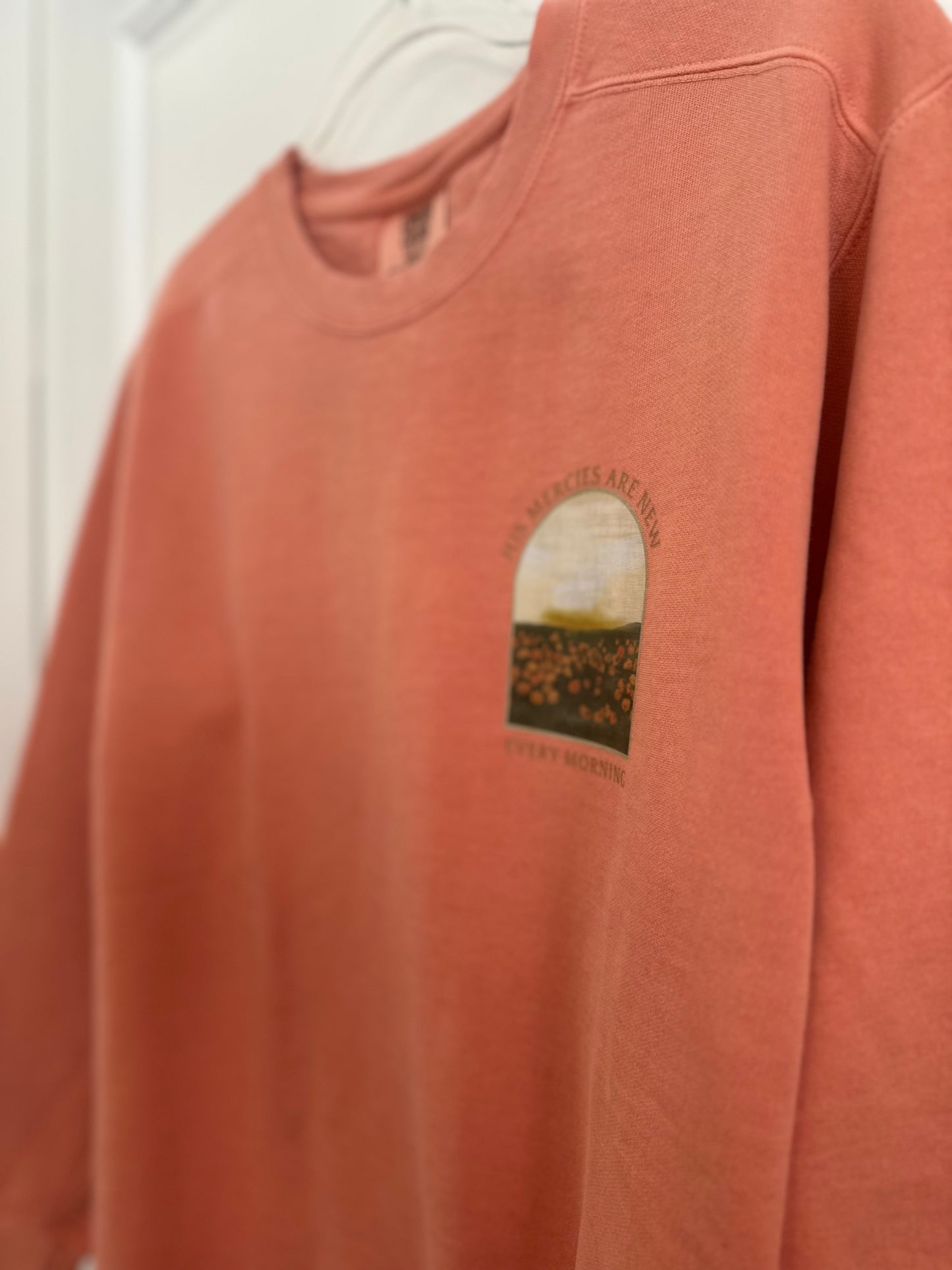 His mercies are new every morning | Comfort Colors Crewneck