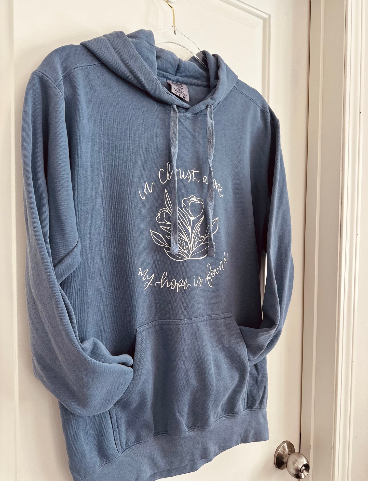 In Christ alone by hope is found | Comfort Colors Hoodie