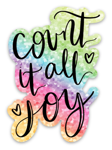 Vinyl Sticker | count it all joy GLITTER STICKER