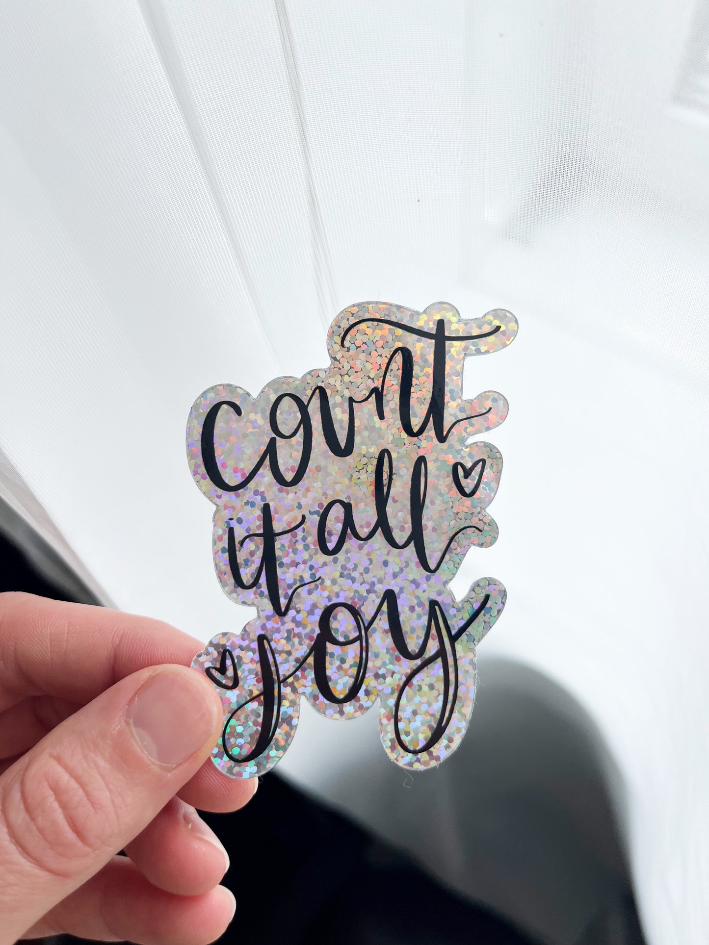 Vinyl Sticker | count it all joy GLITTER STICKER