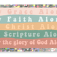 Glitter Vinyl Sticker | By grace alone, by faith alone, in Christ alone, by scripture alone, for the glory of God alone