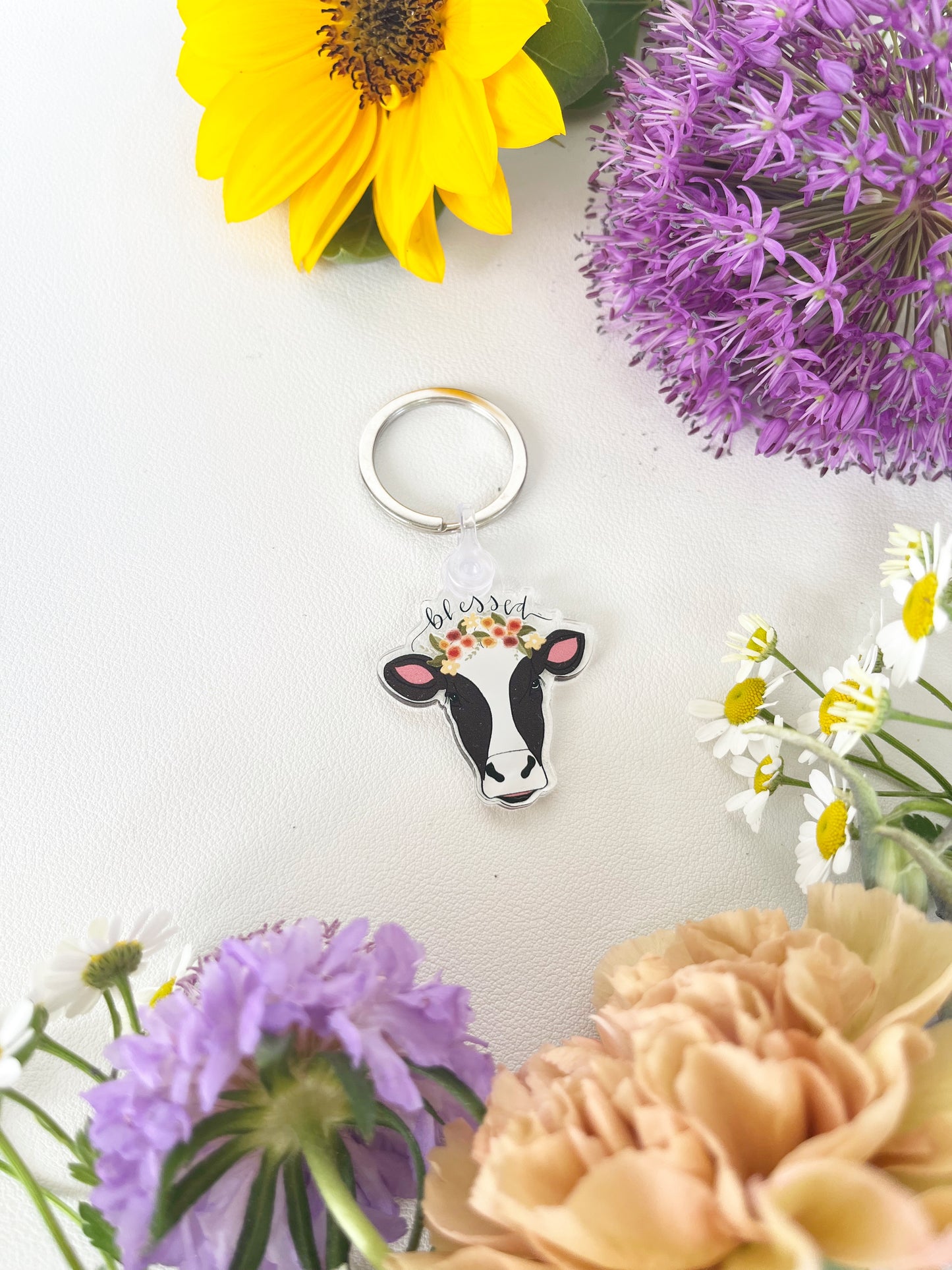 Keychain | blessed cow | keychain keys pretty christian colourful