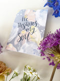 Journal | Mini | He restores my soul | Saddle Stitch Bound | Mini Notebook |  Lined