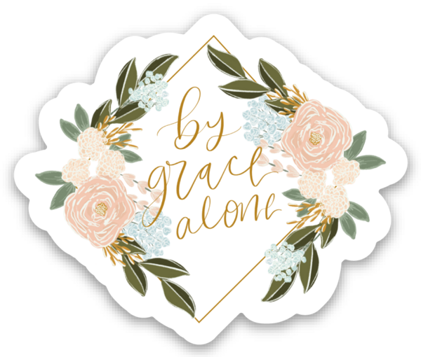 Vinyl Sticker | by grace alone